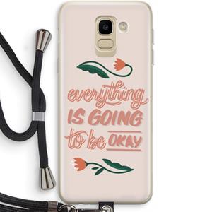 CaseCompany Optimistic flower girl: Samsung Galaxy J6 (2018) Transparant Hoesje met koord
