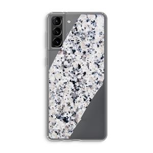 CaseCompany Gespikkelde marmer: Samsung Galaxy S21 Plus Transparant Hoesje