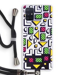 CaseCompany 8-bit N°4: Samsung Galaxy A71 Transparant Hoesje met koord