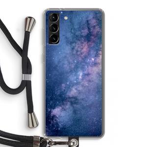 CaseCompany Nebula: Samsung Galaxy S21 Plus Transparant Hoesje met koord