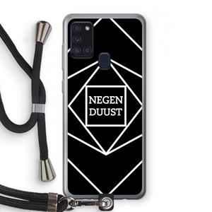 CaseCompany Negenduust geometrisch: Samsung Galaxy A21s Transparant Hoesje met koord