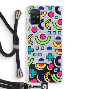 CaseCompany 8-bit N°6: Samsung Galaxy A71 Transparant Hoesje met koord