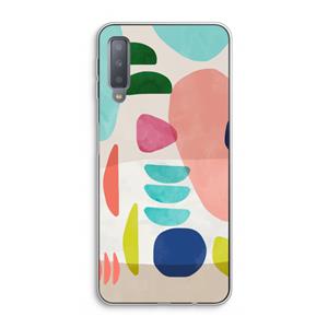 CaseCompany Bold Rounded Shapes: Samsung Galaxy A7 (2018) Transparant Hoesje