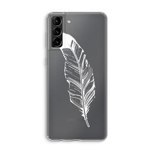 CaseCompany Pluim: Samsung Galaxy S21 Plus Transparant Hoesje