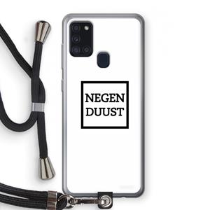 CaseCompany Negenduust vierkant: Samsung Galaxy A21s Transparant Hoesje met koord