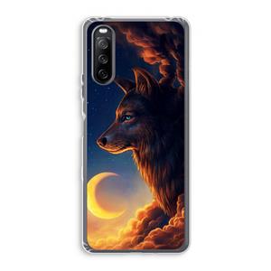 CaseCompany Night Guardian: Sony Xperia 10 III Transparant Hoesje