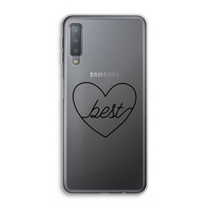 CaseCompany Best heart black: Samsung Galaxy A7 (2018) Transparant Hoesje