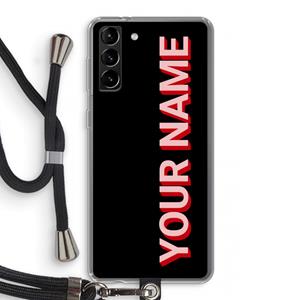 CaseCompany Namecase: Samsung Galaxy S21 Plus Transparant Hoesje met koord