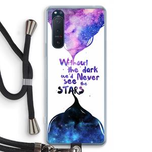 CaseCompany Stars quote: Sony Xperia 5 II Transparant Hoesje met koord