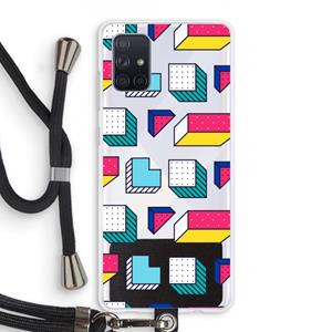 CaseCompany 8-bit N°7: Samsung Galaxy A71 Transparant Hoesje met koord