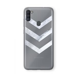 CaseCompany Marmeren pijlen: Samsung Galaxy A11 Transparant Hoesje