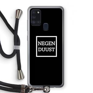 CaseCompany Negenduust black: Samsung Galaxy A21s Transparant Hoesje met koord