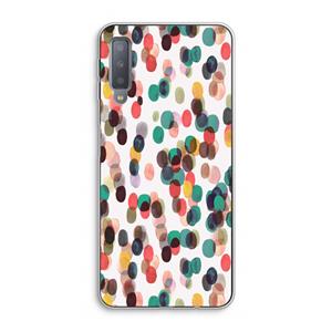 CaseCompany Tropical Dots: Samsung Galaxy A7 (2018) Transparant Hoesje