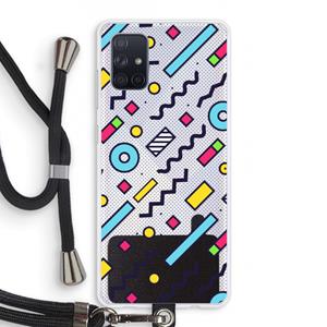CaseCompany 8-bit N°8: Samsung Galaxy A71 Transparant Hoesje met koord