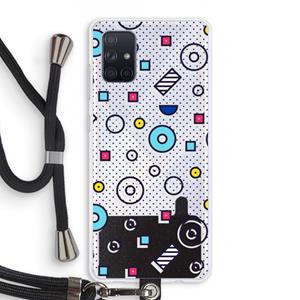 CaseCompany 8-bit N°9: Samsung Galaxy A71 Transparant Hoesje met koord