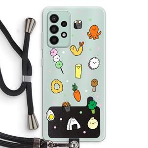 CaseCompany Happy bento friends: Samsung Galaxy A52s 5G Transparant Hoesje met koord