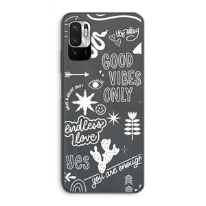 CaseCompany Good vibes: Xiaomi Redmi Note 10 5G Transparant Hoesje