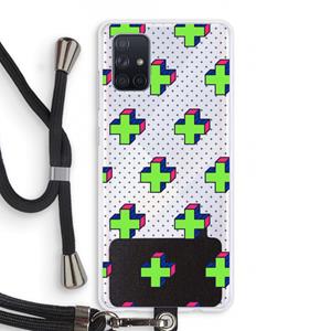CaseCompany 8-bit N°10: Samsung Galaxy A71 Transparant Hoesje met koord