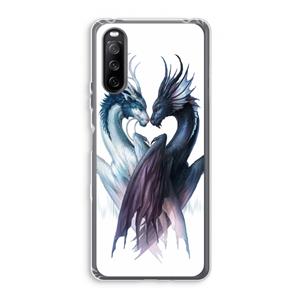 CaseCompany Yin Yang Dragons: Sony Xperia 10 III Transparant Hoesje