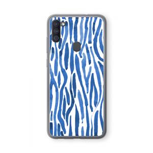 CaseCompany Blauwe nerven: Samsung Galaxy A11 Transparant Hoesje