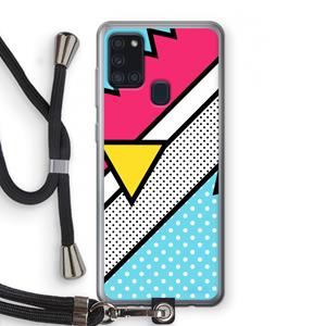 CaseCompany Pop Art #3: Samsung Galaxy A21s Transparant Hoesje met koord