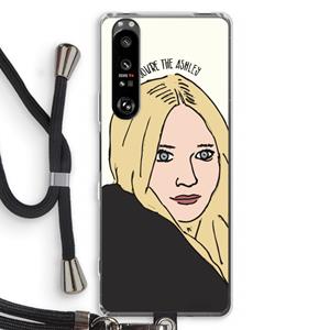 CaseCompany Ashley: Sony Xperia 1 III Transparant Hoesje met koord