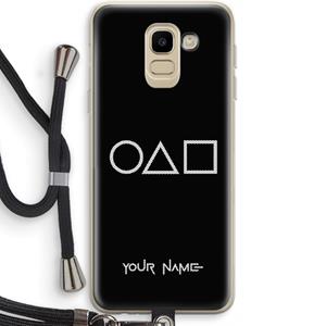 CaseCompany Squid Game: Samsung Galaxy J6 (2018) Transparant Hoesje met koord