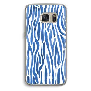 CaseCompany Blauwe nerven: Samsung Galaxy S7 Transparant Hoesje