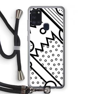 CaseCompany Pop Art #4: Samsung Galaxy A21s Transparant Hoesje met koord
