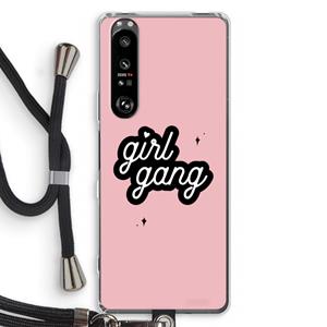CaseCompany Girl Gang: Sony Xperia 1 III Transparant Hoesje met koord