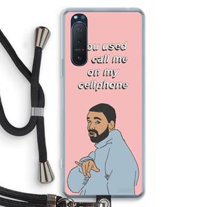 CaseCompany Hotline bling: Sony Xperia 5 II Transparant Hoesje met koord
