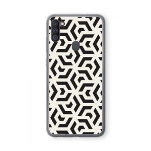 CaseCompany Crazy pattern: Samsung Galaxy A11 Transparant Hoesje