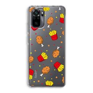 CaseCompany Chicken 'n Fries: Xiaomi Redmi Note 10 Pro Transparant Hoesje