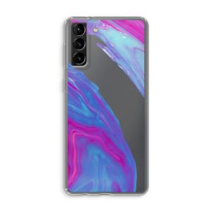 CaseCompany Zweverige regenboog: Samsung Galaxy S21 Plus Transparant Hoesje