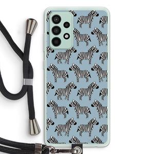 CaseCompany Zebra: Samsung Galaxy A52s 5G Transparant Hoesje met koord
