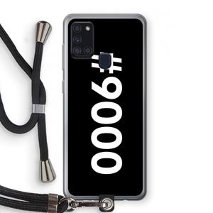 CaseCompany 9000: Samsung Galaxy A21s Transparant Hoesje met koord