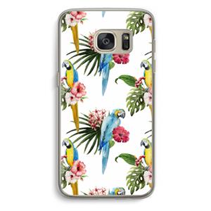 CaseCompany Kleurrijke papegaaien: Samsung Galaxy S7 Transparant Hoesje