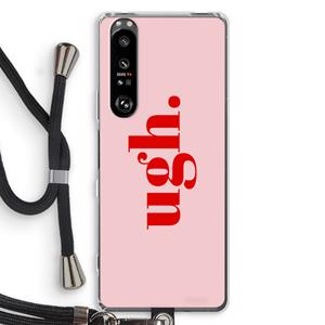 CaseCompany Ugh: Sony Xperia 1 III Transparant Hoesje met koord