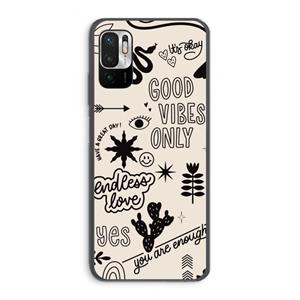 CaseCompany Good vibes: Xiaomi Redmi Note 10 5G Transparant Hoesje