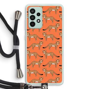 CaseCompany Cheetah: Samsung Galaxy A52s 5G Transparant Hoesje met koord