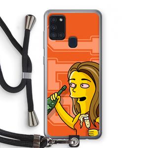 CaseCompany Jamie Lee Simpson: Samsung Galaxy A21s Transparant Hoesje met koord