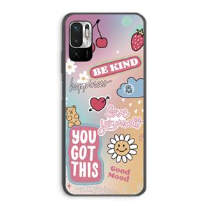CaseCompany Positivity: Xiaomi Redmi Note 10 5G Transparant Hoesje