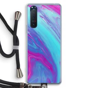 CaseCompany Zweverige regenboog: Sony Xperia 5 II Transparant Hoesje met koord