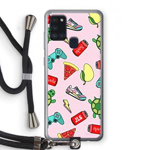 CaseCompany Things Jamie Loves: Samsung Galaxy A21s Transparant Hoesje met koord