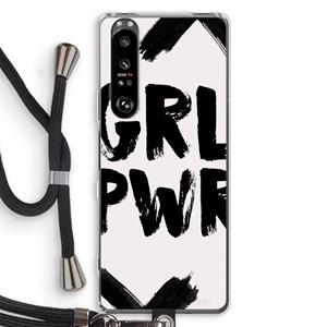 CaseCompany Girl Power #2: Sony Xperia 1 III Transparant Hoesje met koord