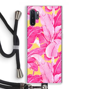 CaseCompany Pink Banana: Samsung Galaxy Note 10 Plus Transparant Hoesje met koord