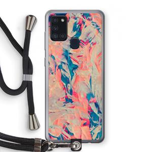 CaseCompany Alone: Samsung Galaxy A21s Transparant Hoesje met koord
