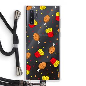 CaseCompany Chicken 'n Fries: Samsung Galaxy Note 10 Plus Transparant Hoesje met koord