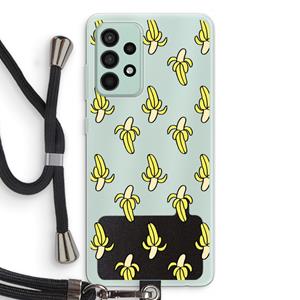 CaseCompany Bananas: Samsung Galaxy A52s 5G Transparant Hoesje met koord