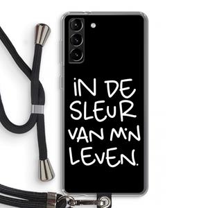 CaseCompany De Sleur: Samsung Galaxy S21 Plus Transparant Hoesje met koord